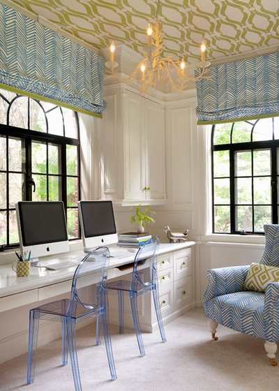 Fusion Home Office & Library by Annsley Interiors