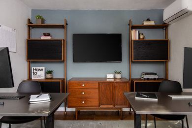 Design ideas for a retro home office in San Diego.