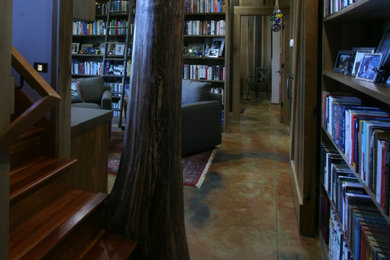 Example of a mountain style home office design in Other