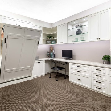 White Home Office and Wall Bed Display - Campbell Showroom