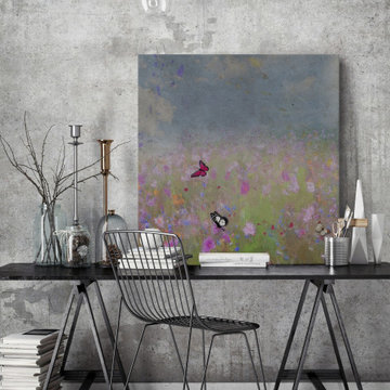 "Wild Flowers in Paradise" Painting Print on Wrapped Canvas