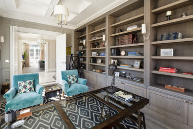 Design ideas for a classic home office in Surrey.