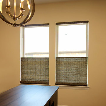 Woven Wood Roman Shades new home
