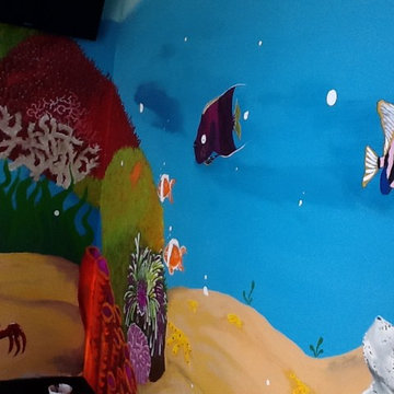 *02/2013* Aquatic Mural In Childrens Playroom Of Dentist Office (Leander, TX)