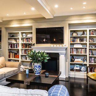 Inspiration for a modern home theater remodel in Los Angeles