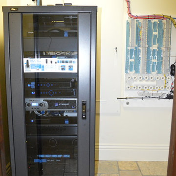 After installation of Cable management with AV Middle Atlantic component rack.