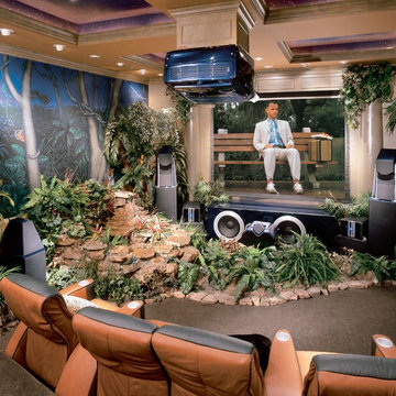 75 Home Theater with Multicolored Walls Ideas You'll Love - March, 2023 |  Houzz