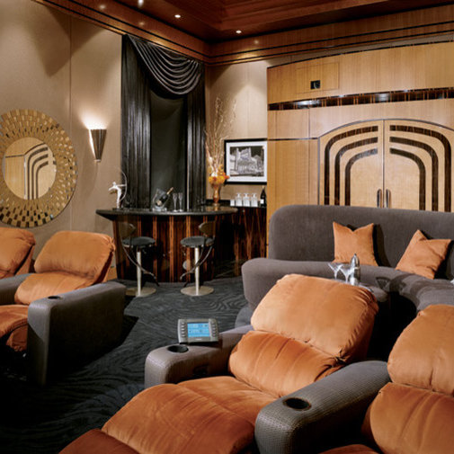 Art Deco Home Theater - Photos & Ideas | Houzz