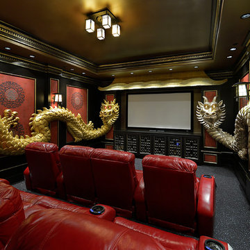 Asian Theme Custom Theater Room
