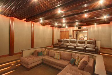Home theater - contemporary home theater idea in Los Angeles