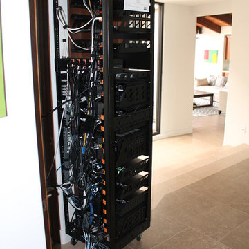 Audio/video equipment rack for hidden storage and to make servicing EASY! | Ranc