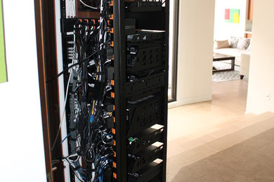 Audio/video equipment rack for hidden storage and to make servicing EASY! | Ranc