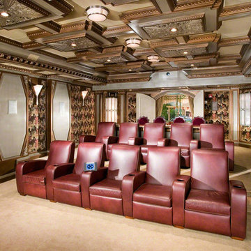 Award Winning Theater Room With Luxury Leather Seating