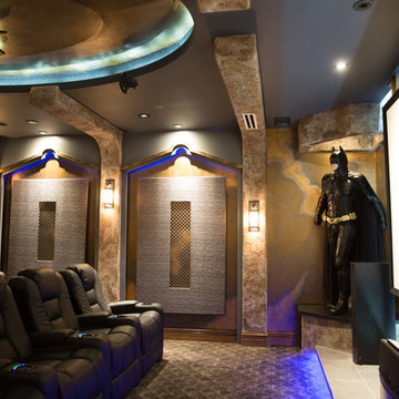 Batman Themed Home Theater Rooms