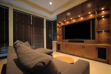 Design ideas for a home cinema in Vancouver.