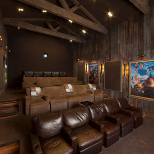 Featured image of post Home Theater Ceiling Material - Home movie theatre seats with a movie projector.