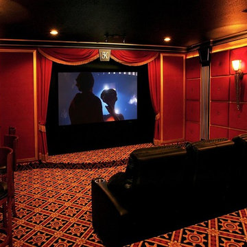 Classic and Cozy Home Theater