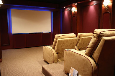 This is an example of a traditional home cinema in Nashville.