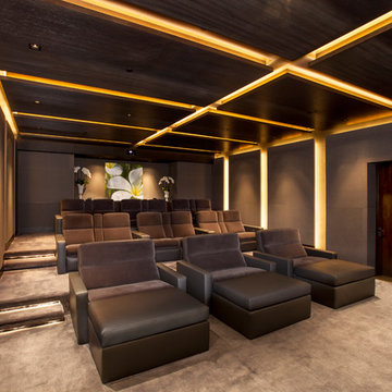 Contemporary Beverly Hills Private Theater
