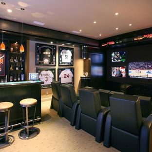 Trendy home theater photo in Other