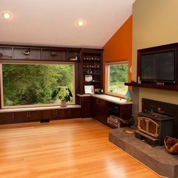 Contemporary in Rural Built Ins