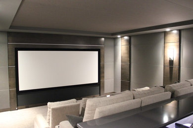 Home theater - contemporary home theater idea in Other