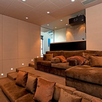 Cordell Drive Hollywood Hills luxury home theater seating