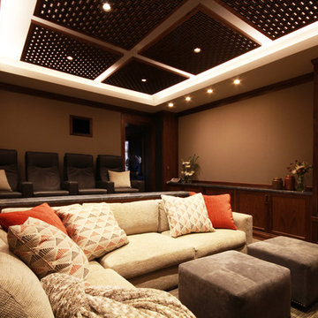 Cozy Contemporary Home Theater