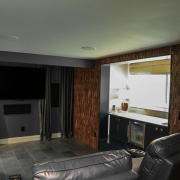 Craftsman Inspired Basement Home Theater