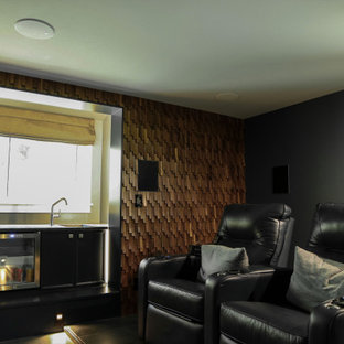 Craftsman Inspired Basement Home Theater