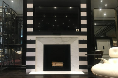 Custom Fireplace w/ Smart Home Tv Installation
