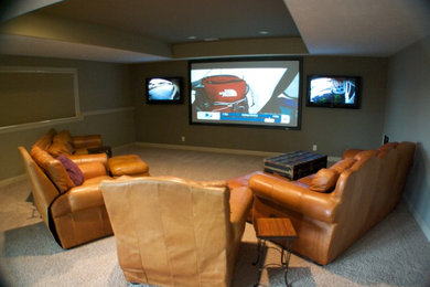 Elegant home theater photo in Omaha