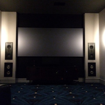 Custom  Home Theater with Lutron Motorized Shades