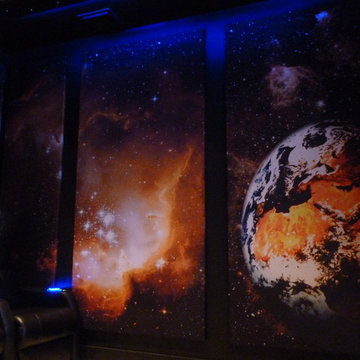 Custom Space Themed Home Theater
