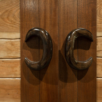 Custom Wood Barn Doors for Home Theater