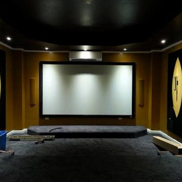 Dedicated Theater Room with full surround sound and sound conditioning panels th