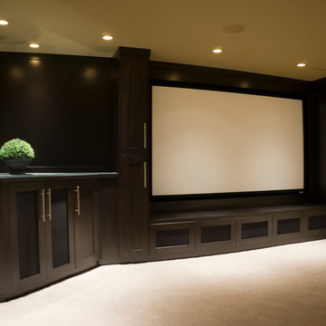 Dedicated Theatre with Beautiful Cabinetry