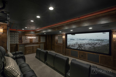 Inspiration for a timeless home theater remodel in Salt Lake City