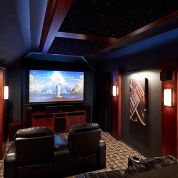 Elegant Home Theatre Room in Fort Worth