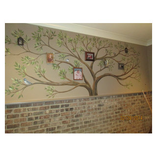 Family Tree - Rustic - Home Theater - Raleigh - by Artrageous-ART.com ...