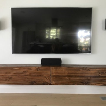 Floating TV Console with 2 Felt Lined Drawers