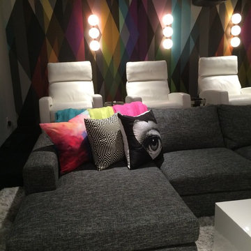 Fun and Colorful Home Theatre