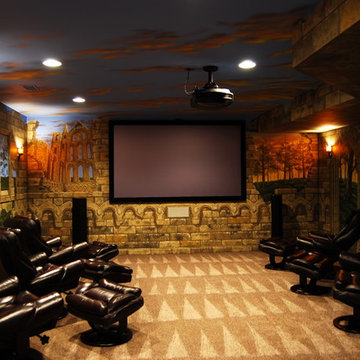Game of Thrones Home Theater Mural by Tom Taylor of Wow Effects in Virginia.