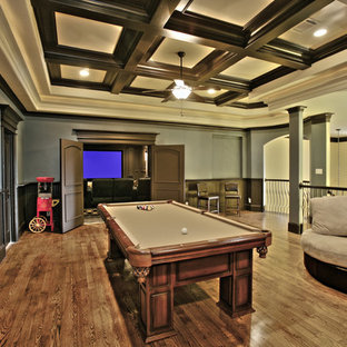 Inspiration for an eclectic home theater remodel in Other