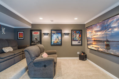 Elegant home theater photo in Baltimore