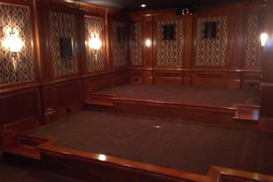 Example of a classic home theater design in Charlotte