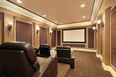 Photo of a classic home cinema in Los Angeles.