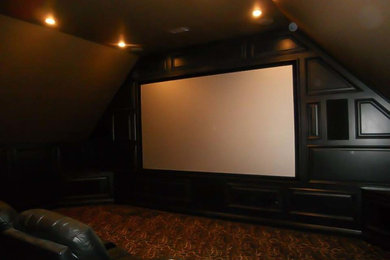 Home theater - traditional home theater idea in Little Rock