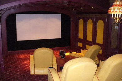 Home theater - traditional home theater idea in Milwaukee