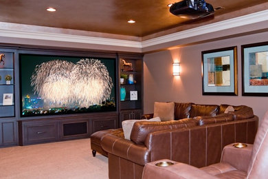 Inspiration for a timeless home theater remodel in Cincinnati